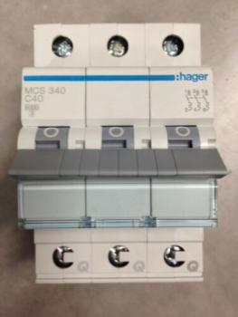 Hager MCS340 Leitungsschutzschalter 40A, 3polig mit QuickConnect